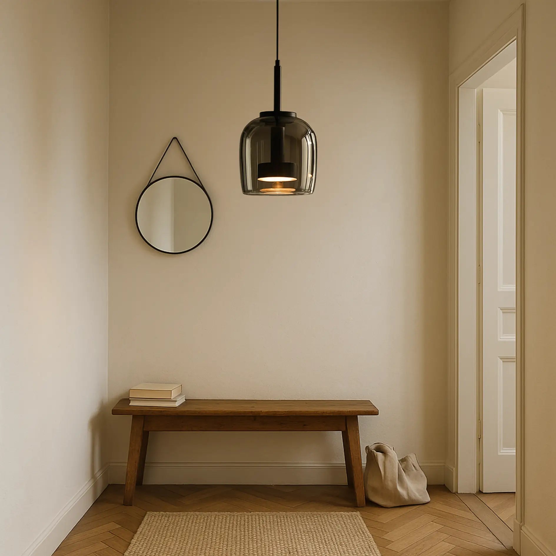 Sospeso - Lámpara colgante en cristal ahumado