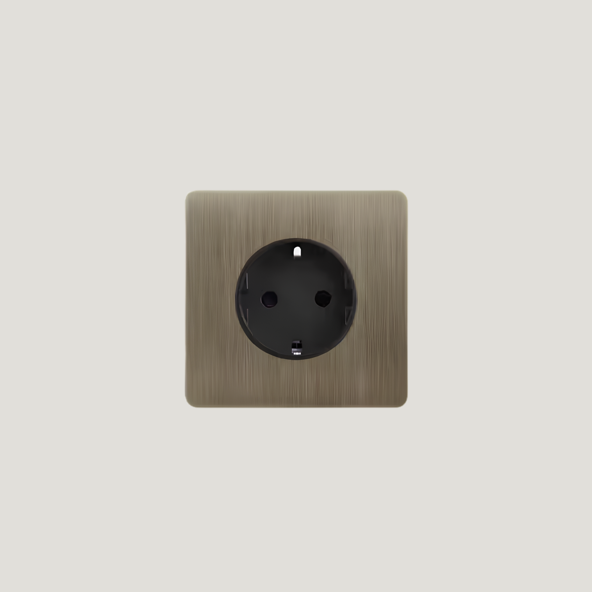 prise electrique en acier finition bronze deco haute gamme