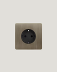 prise electrique en acier finition bronze deco haute gamme