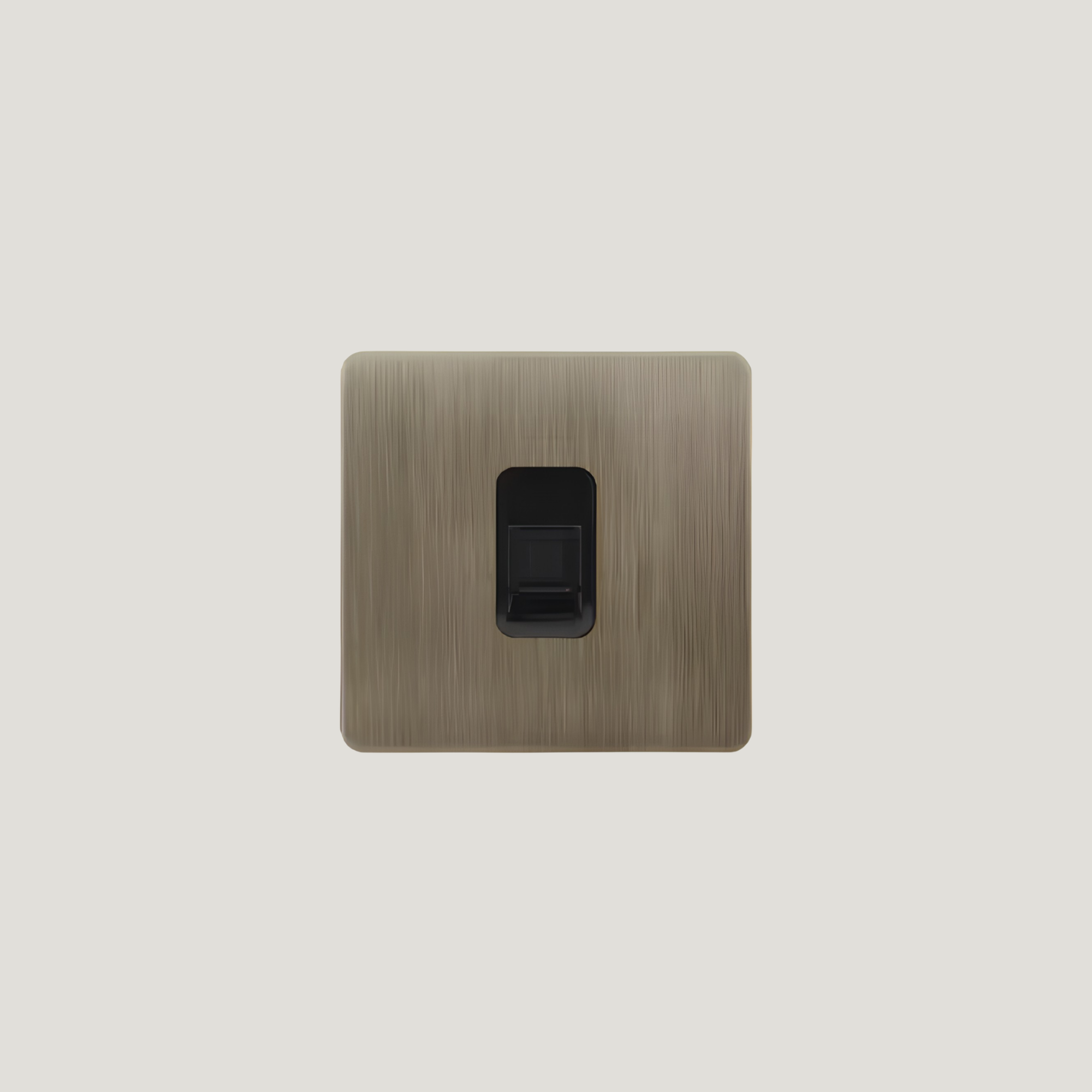 prise electrique en acier finition bronze deco haute gamme